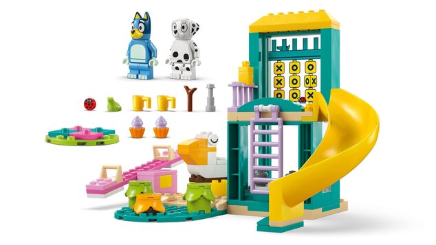 LEGO®Bluey 11201 Bluey, Chloe i zabava na igralištu