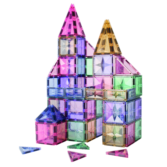 Cleverclixx Magnetická stavebnice Mega Creative Pack Pastel – 210 ks