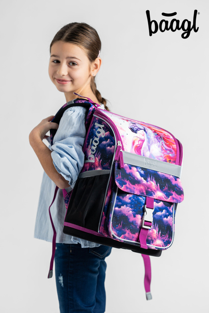 BAAGL 5 SET Zippy Regatul Unicornului: ghiozdan, penar, geantă, plăci, cutie