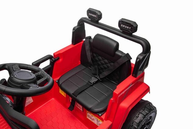 Elektrické autíčko OFFROAD NEW s pohonom zadných kolies, červené, Lítiová batéria
