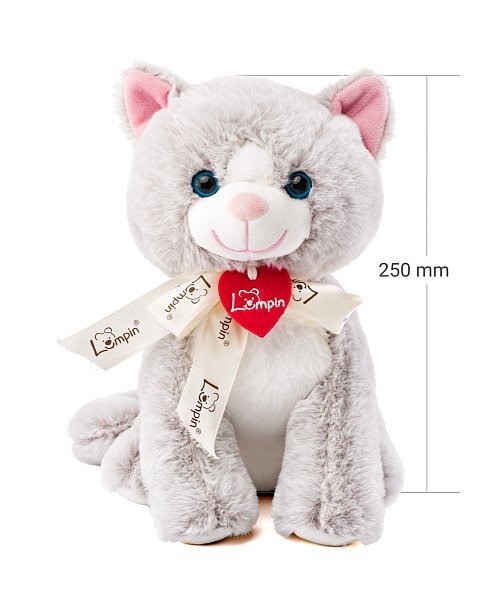 Lumpin Mačka Jacqueline svetlo šedá, 25cm