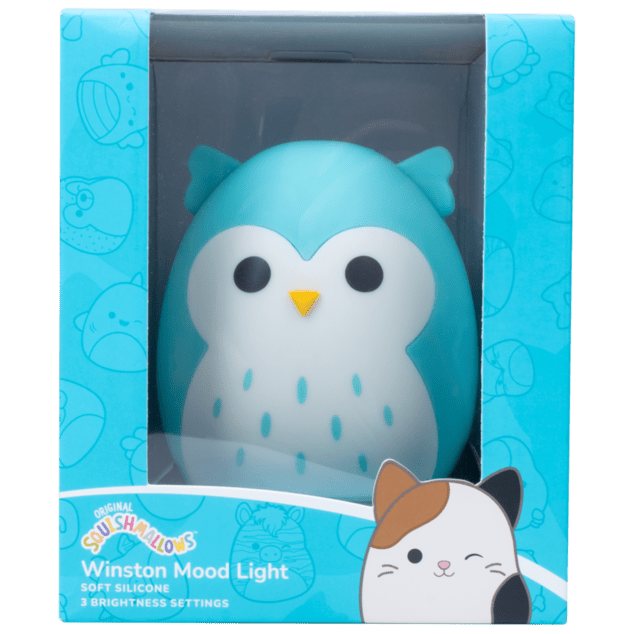 Squishmallows FIZZ Dekoratívne osvetlenie - Sova Winston