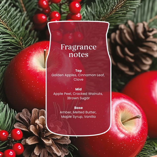 YC Signature Kerze Klein Red Apple Wreath
