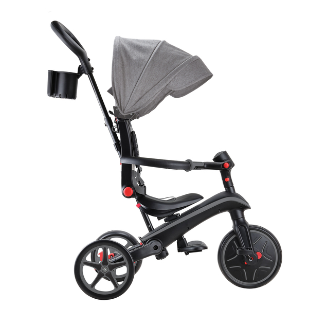 Globber trojkolka Explorer Trike Foldable  4in1 Black-Grey