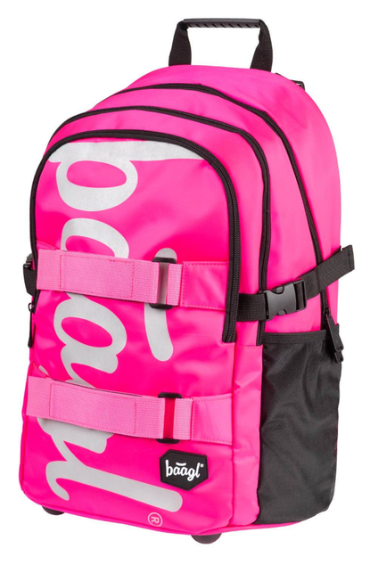 BAAGL Mochila escolar skate Pink