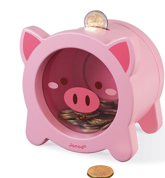 Janod Holzspardose Schweinchen