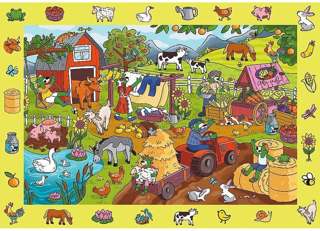 Trefl Puzzle s hladaním obrázkov 24 dielikov - Farma špióna