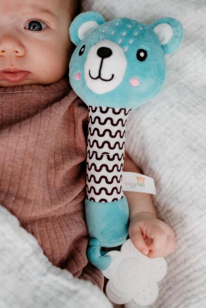 Medvedík babyted pískatko/hryzátko medveď plyš 25cm