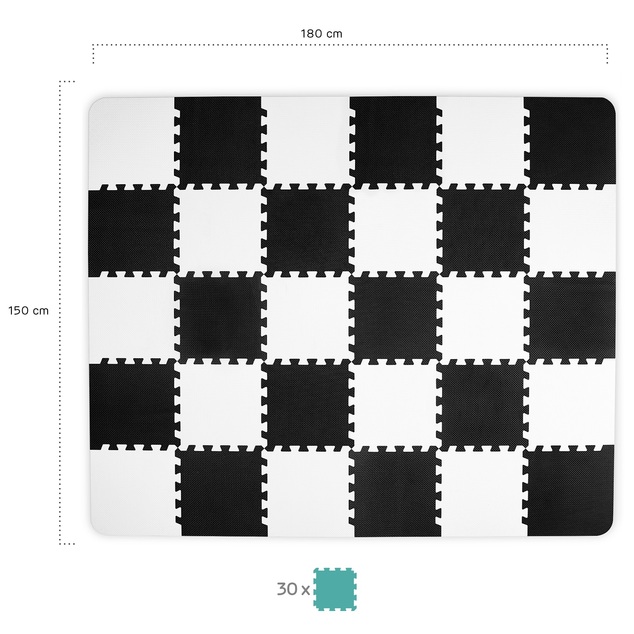 Podložka penová puzzle Luno 150x180 cm Black Kinderkraft 2020