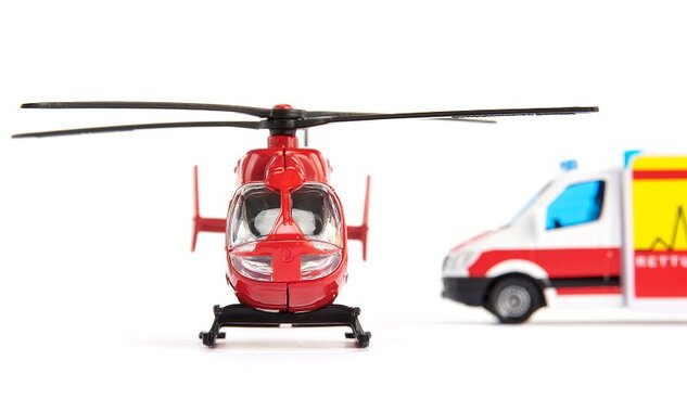 Siku Super - Ambulancia a vrtuľník, set