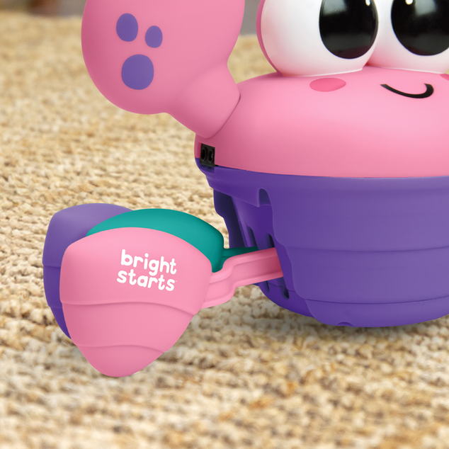 BRIGHT STARTS Jucărie muzicală și multisenzorială Rockin' Crawling Crab™ - Roz, 6m+
