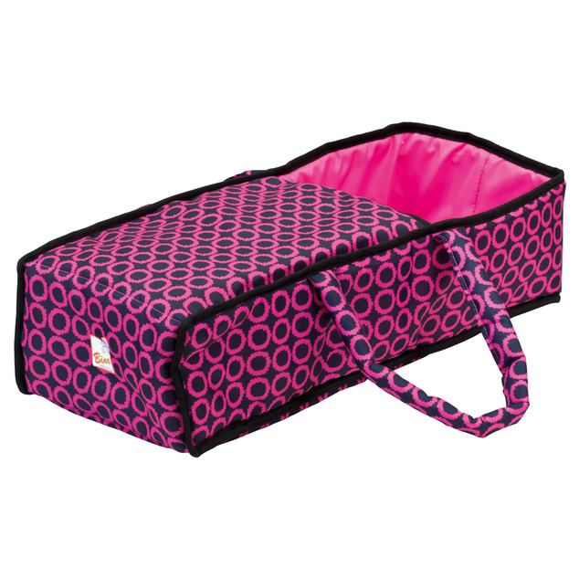 Bino Großer Kinderwagen mit Tasche – Rosa und Schwarz