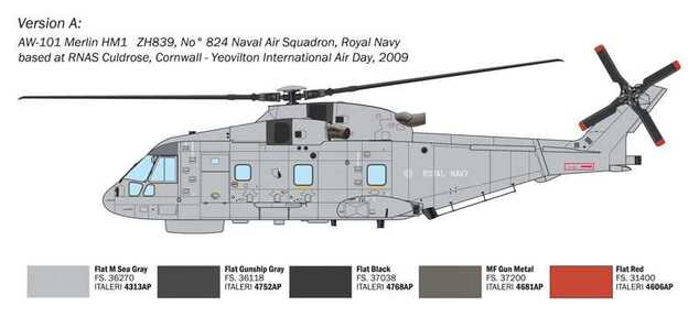 Model Kit vrtulník 1486 - AW-101 Merlin HM.1 (1:72)