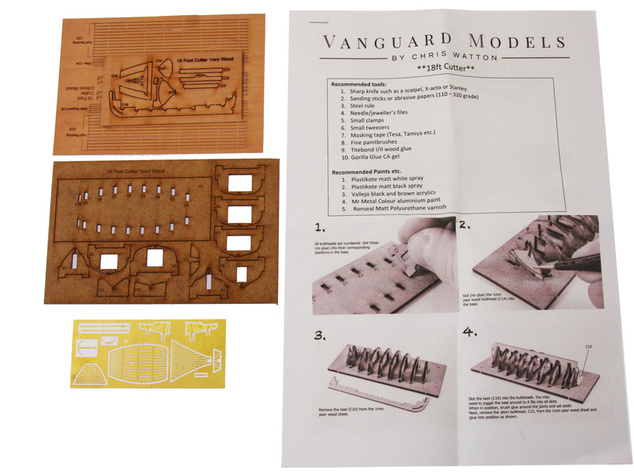 Vanguard Models Kutter boat 18 "1:64 kit