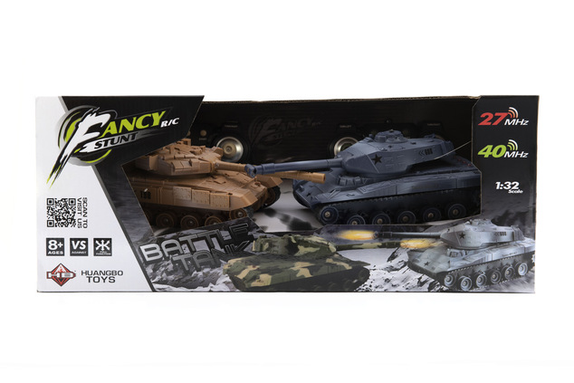Tank RC 2ks 25cm tanková bitka + dobíjací pack 27MHZ a 40MHz so zvukom so svetlom