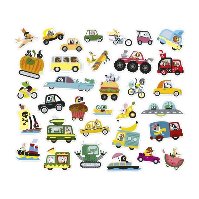 Janod Stickers Samolepky Dopravné prostiedky 200 ks