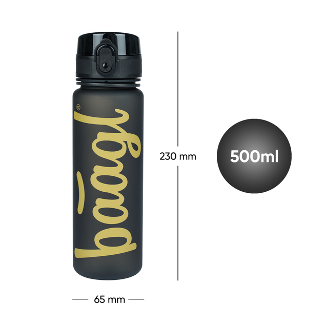 BAAGL Tritan-Trinkflasche Logo Gold, 500 ml