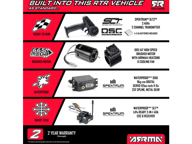 Arrma Typhon Mega 665 1:8 4WD RTR bleu