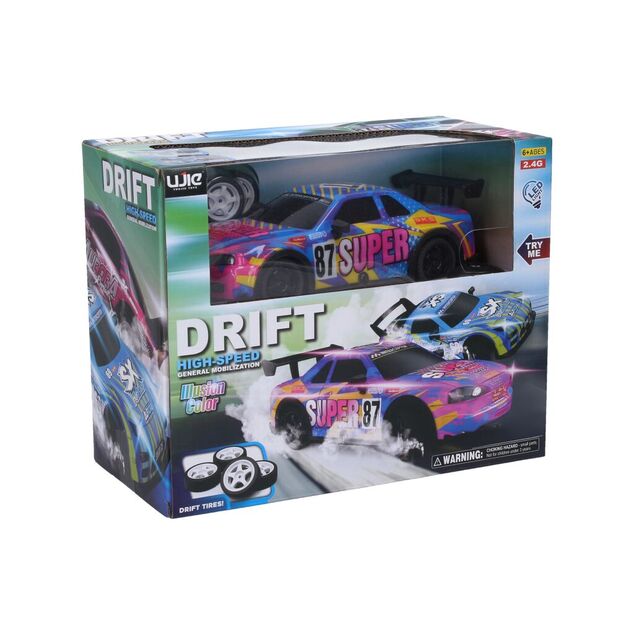 Auto 87 Super driftujúce svietiace RC na diaľkové ovládanie 20 cm
