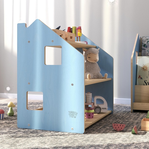 BusyKids Police na hračky modrá