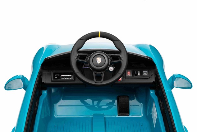 Elektrické autíčko RUF GT 12V, modré, Otváracie dvere, 2.4 GHz diaľkové ovládanie, LED sve