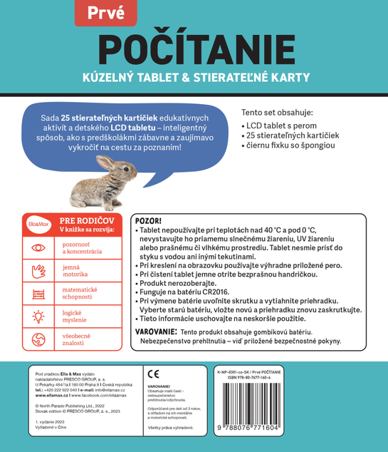 Kúzelný tablet &amp; stierateľné karty – Prvé Počítanie