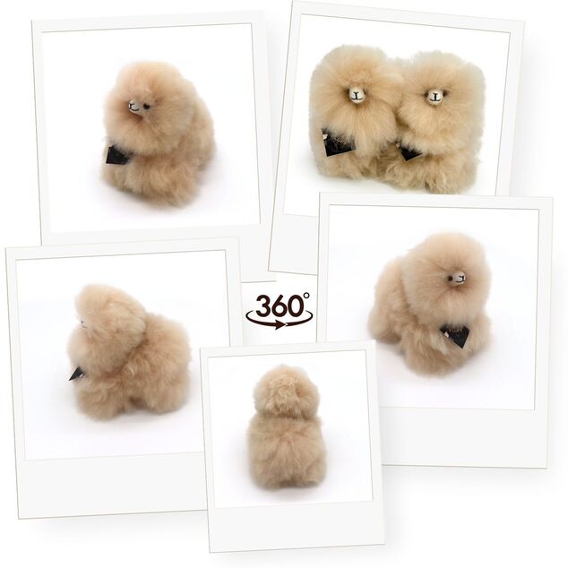 INKARI Plüschspielzeug Alpaka Mini Monsterfluff Blond 15cm