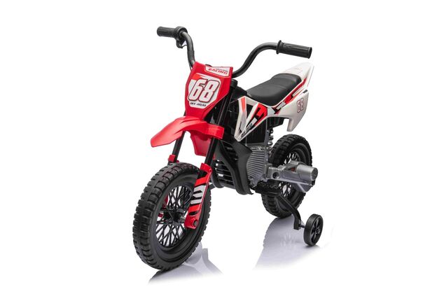 Elektrická Motorka MOTOCROSS, červená, 12V batéria, EVA mäkké kolesá