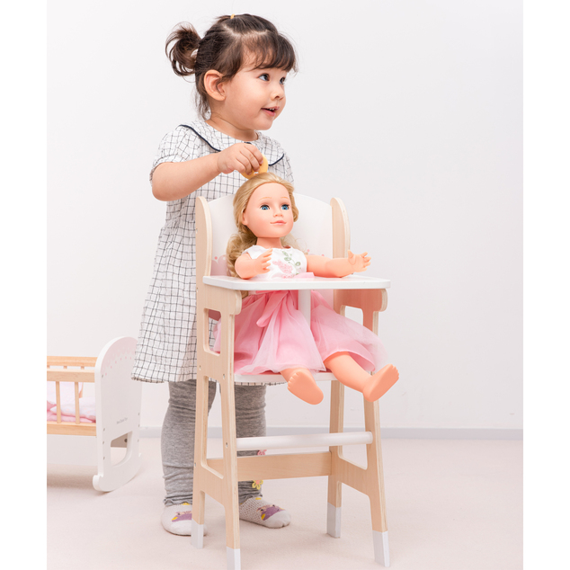 New Classic Toys Holzpuppenhochstuhl mit Kissen