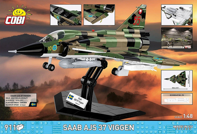 Cobi 5911 Armed Forces SAAB AJS37 VIGGEN, 1:48, 910 k