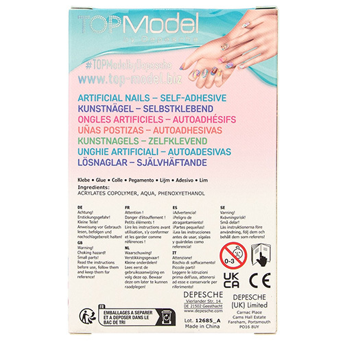 Top Model Sada umelých nechtov, Tyrkysová, Lizzy, 24 ks