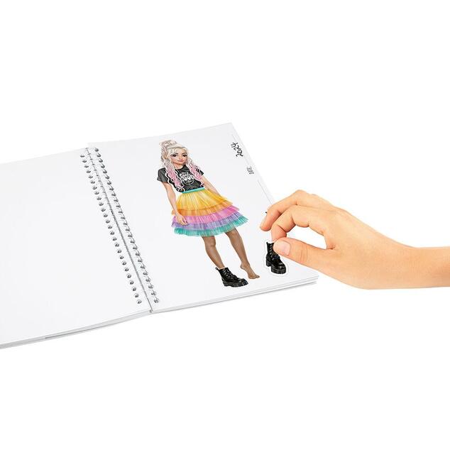 Top Model Omaľovánka Fergie s nálepkami