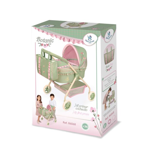 DeCuevas 86068 Il mio primo passeggino per bambole con borsa Botanic 2026 – 56 cm