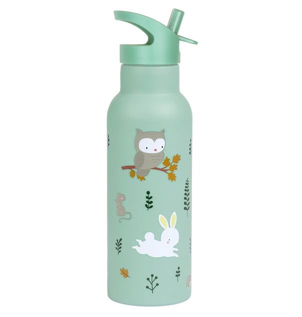 A Little Lovely Company - nerezová fľaša na pitie, 500 ml - kamaráti z lesa