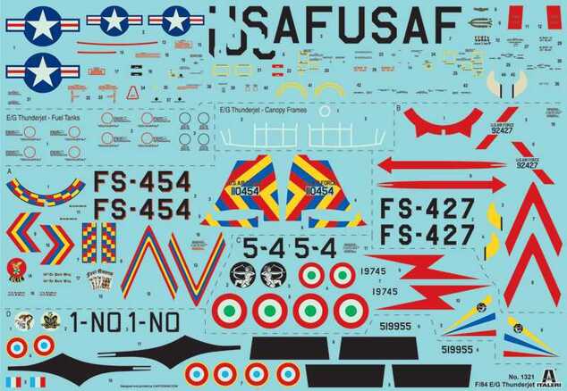 Model Kit letadlo 1321 - F/84G THUNDERJET(1:72)