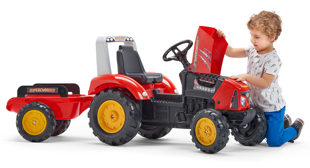 Falk Šliapací traktor 2020AB Supercharger červený