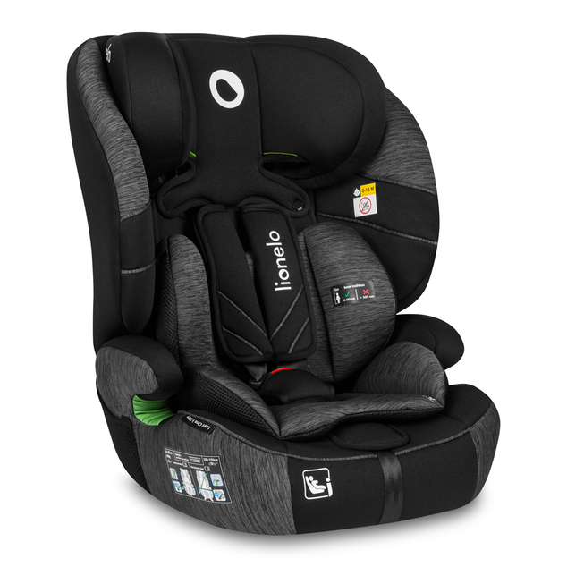 LIONELO Seggiolino Auto Levi One i-Size (76-150 cm) Nero Grigio