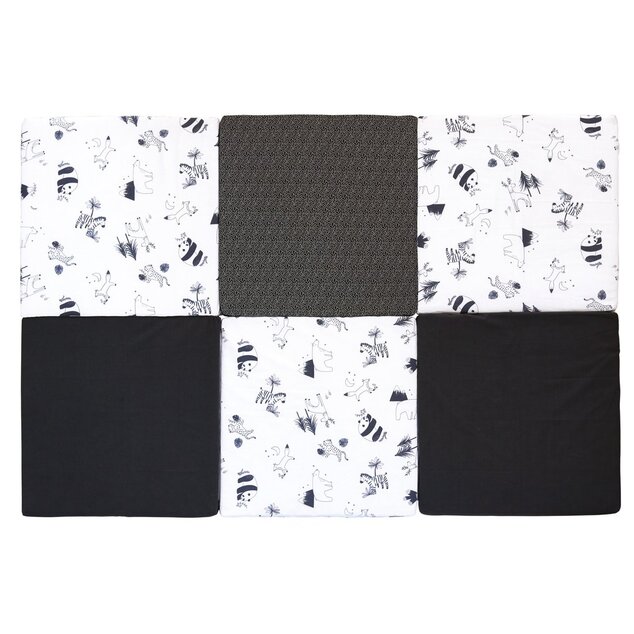 Tappetino da gioco pieghevole imbottito per bambini 5 in 1, Black&amp;White