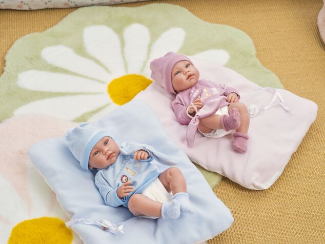 Llorens 84346 NEW BORN NIÑA - muñeca bebé realista con cuerpo de vinilo completo