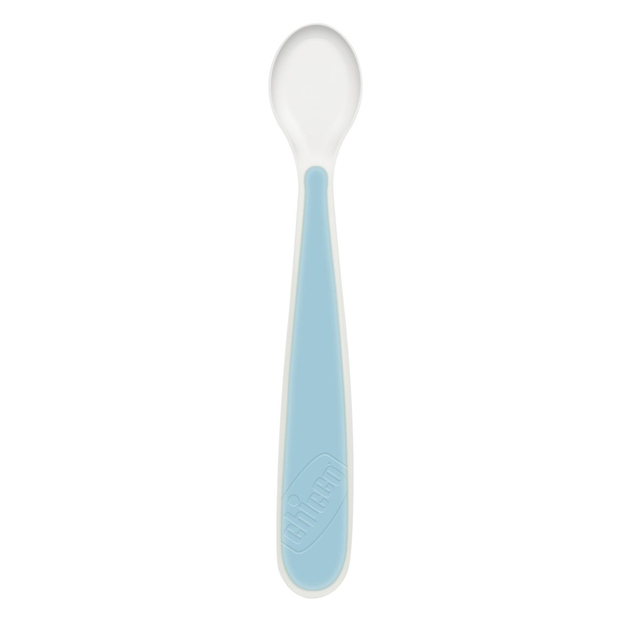 CHICCO Set Essgeschirr Silikon - blau, 6m+