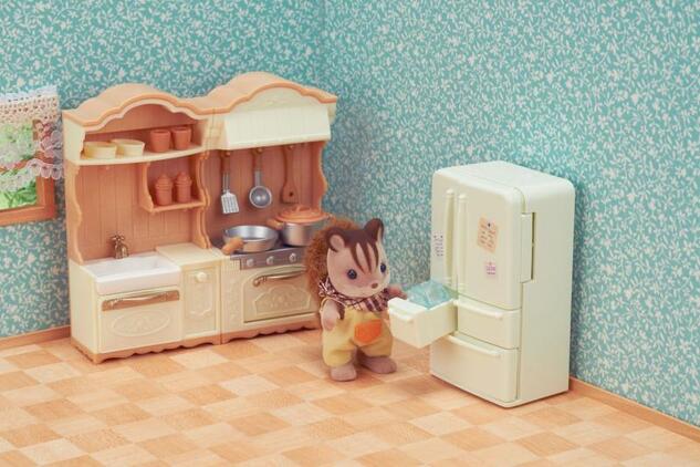 Sylvanian Families Set - kuchynská linka s chladničkou
