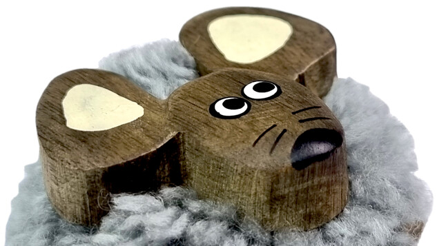 2Kids Toys Drevená magnetka veľká pompon Myš