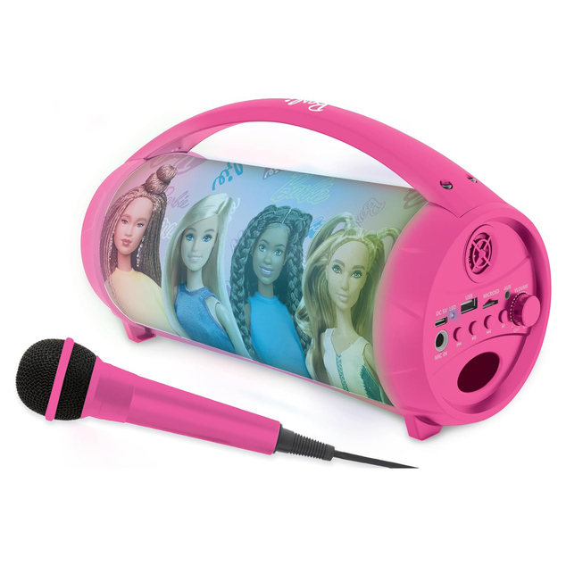 Reproduktor s mikrofónom Boombox Barbie
