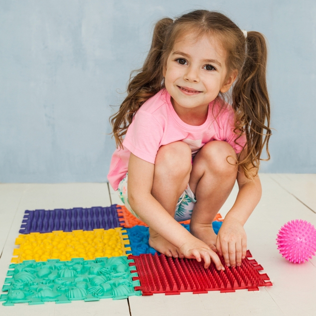 Ortek Masážna ortopedická podložka Ortek "Puzzle Morské" 9 modulov