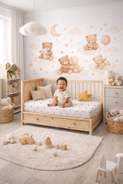 BABYMATEX Plachta napínacia Jersey 60x120cm Medvedík