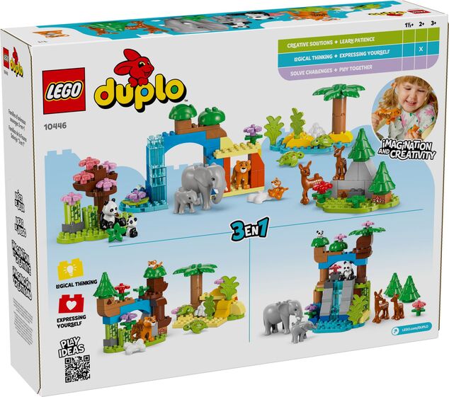 LEGO® DUPLO® 10446 Rodinky divokých zvierat 3 v 1
