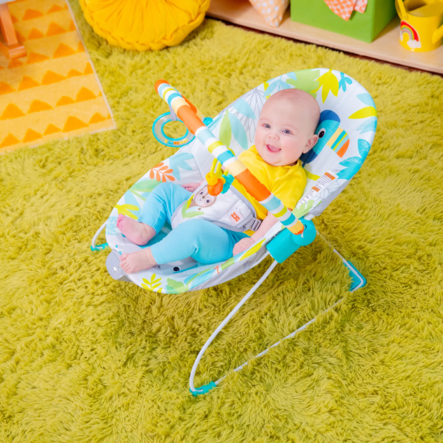 BRIGHT STARTS Вибриращ шезлонг Rainforest Vibes™ 0m+ до 9kg