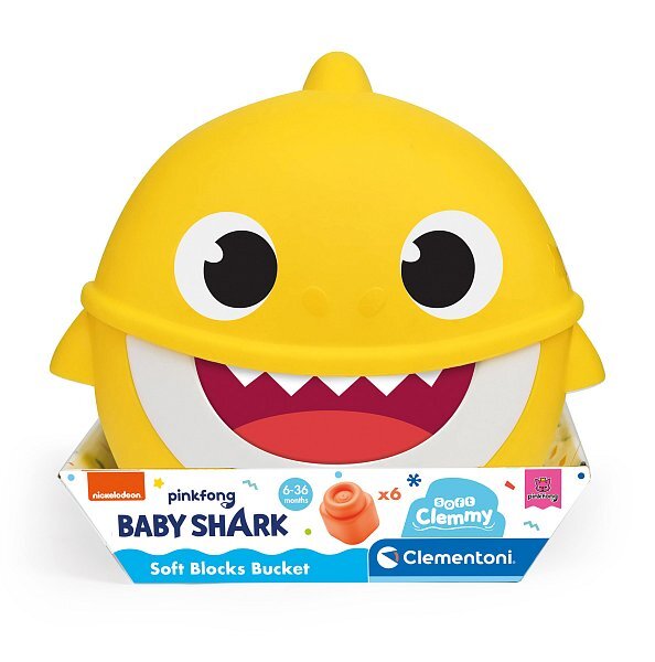 Clementoni Clemmy baby - Baby Shark - Vedro s kockami malé