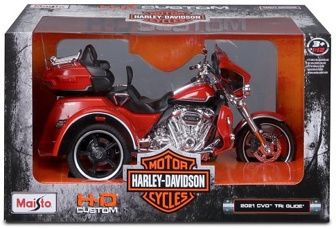 Maisto - H-D Trikes - 2021 CVO Tri Glide, metal oranžová, 1:12
