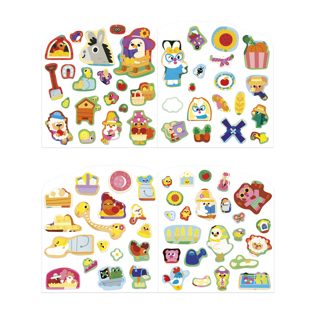 Janod Stickers Samolepky Farma 70 ks od 3 rokov